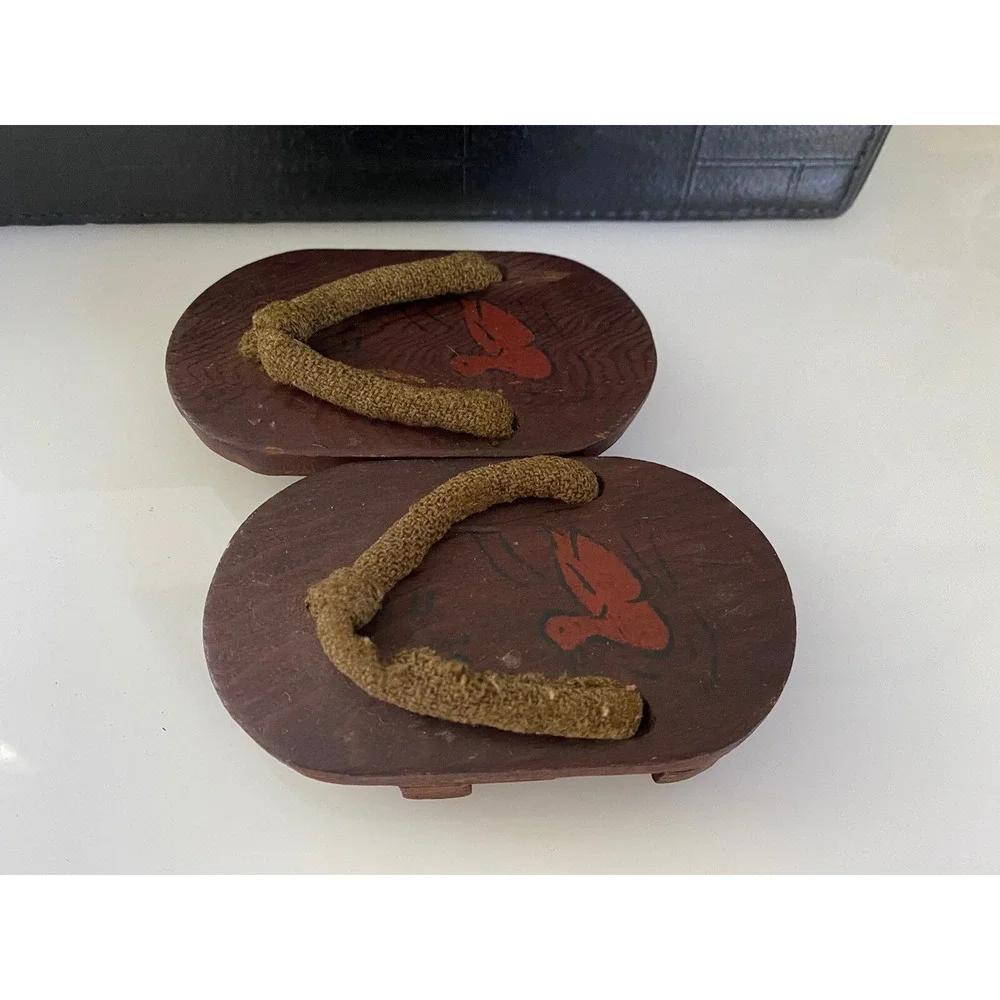 Kids Baby Japanese Traditional Clogs Geta Wooden Shoes Samurai Flip Flop 4.5
